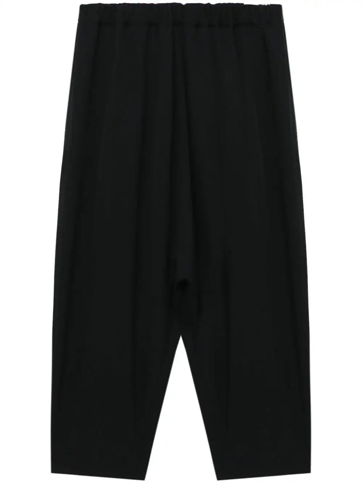 Elastic-Waist Wool Pants