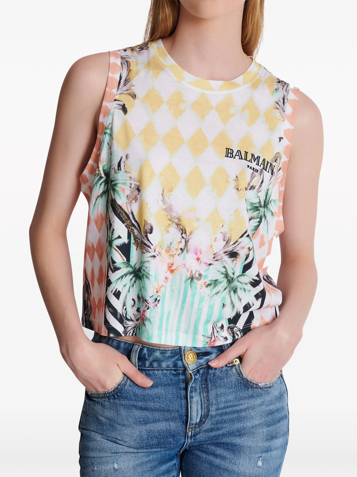 Vintage Baroque Print Top