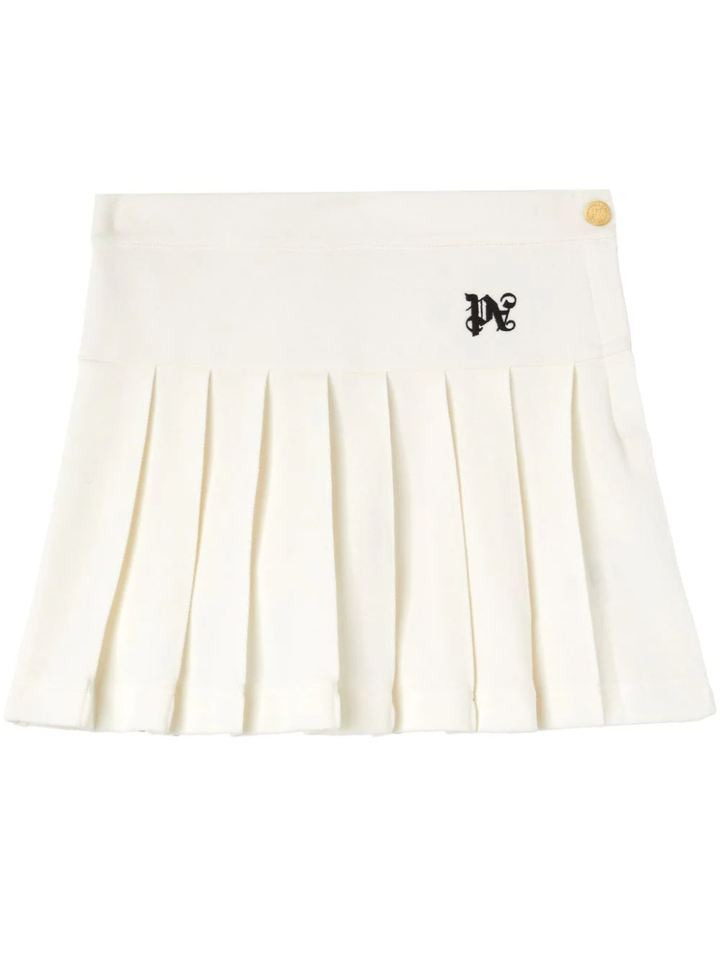 Monogram Pleated Skirt