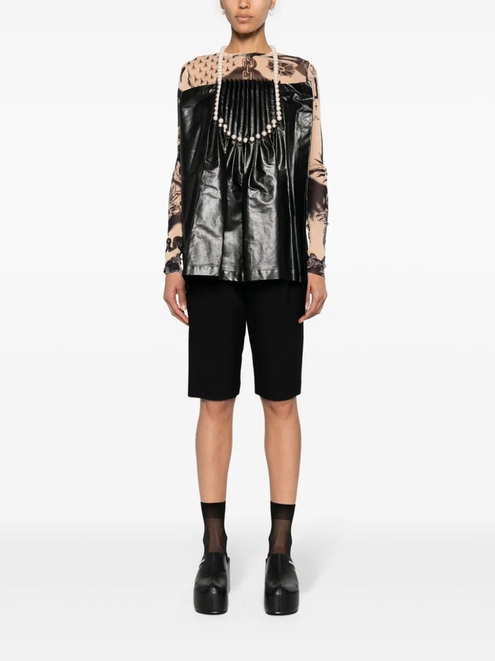 Faux Leather Top