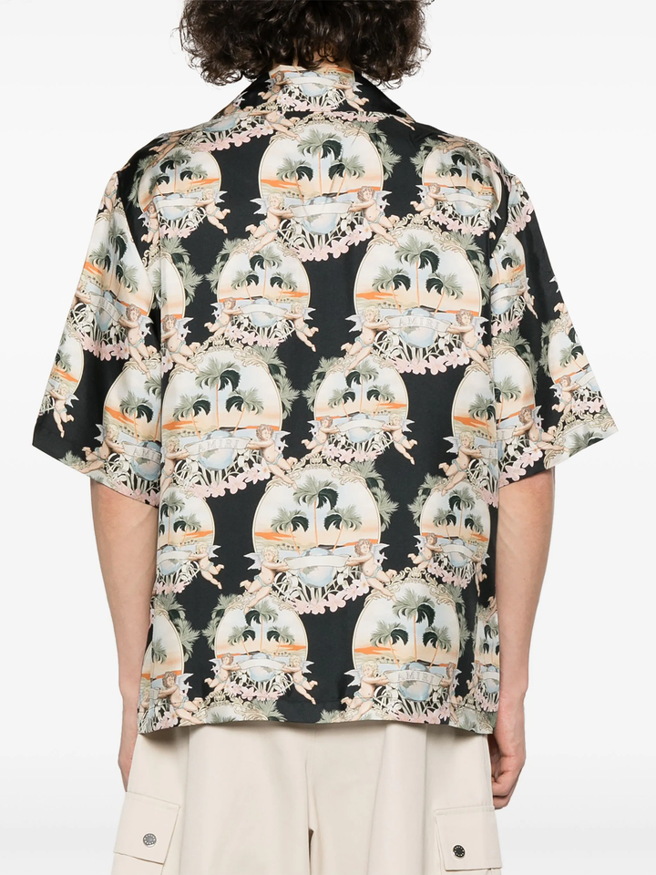 All Over Palm Bowling Shirt