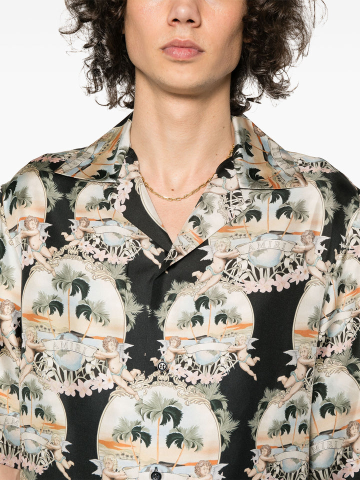 All Over Palm Bowling Shirt