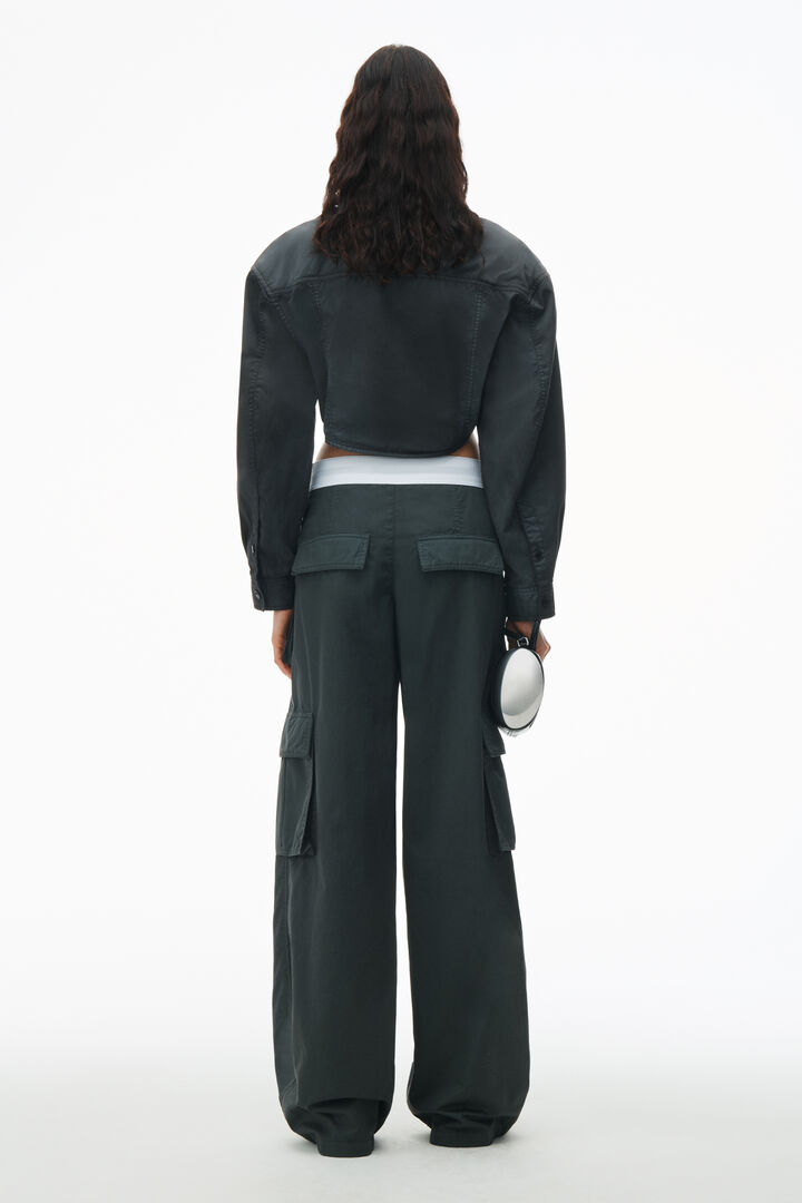 Mid-Rise Cargo Rave Pants In Cotton Twill