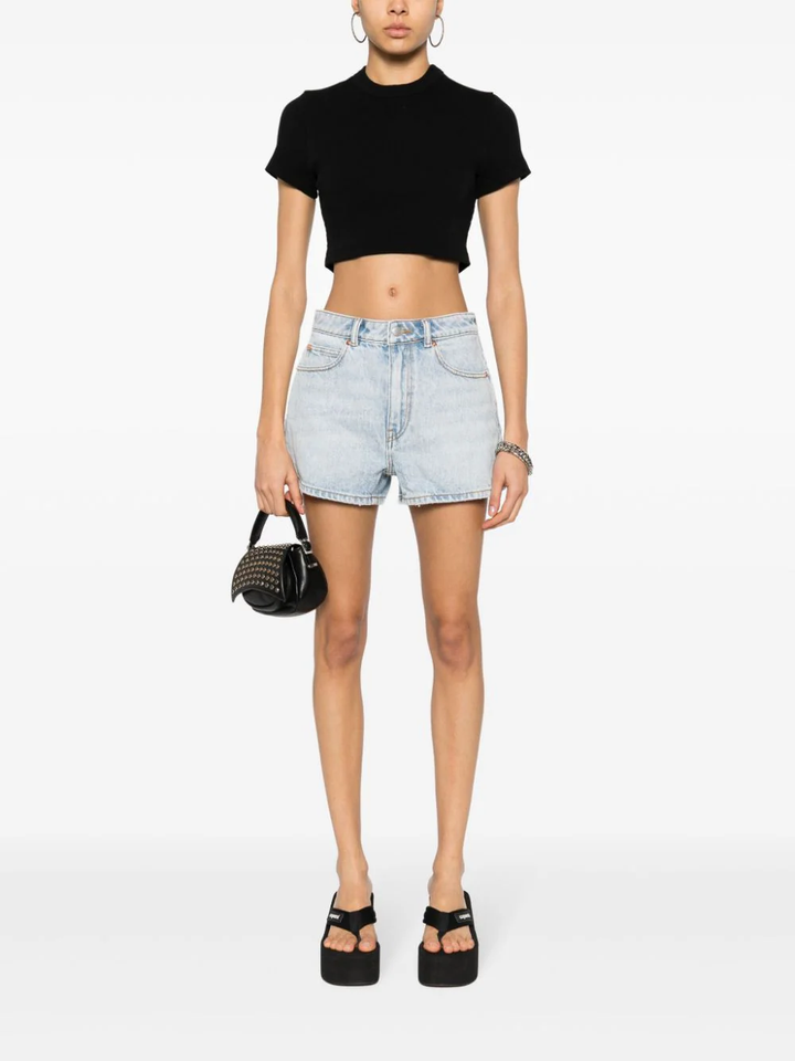 Cropped Short Sleeve Top