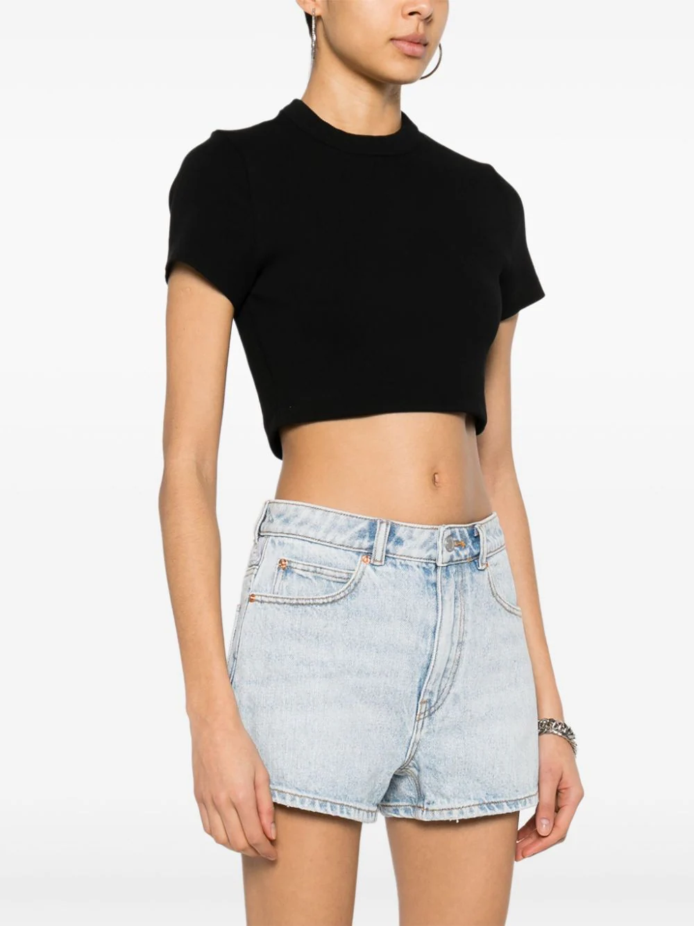 Cropped Short Sleeve Top