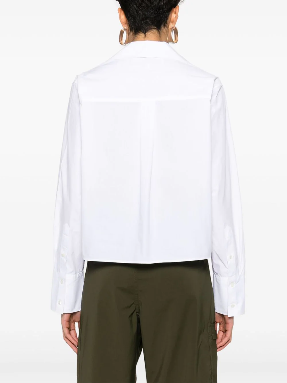 Bow Tie Cropped Shirt