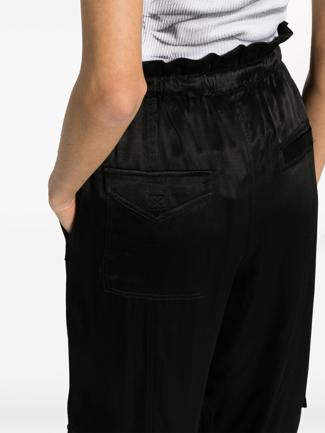 Washed Satin Pocket Pants