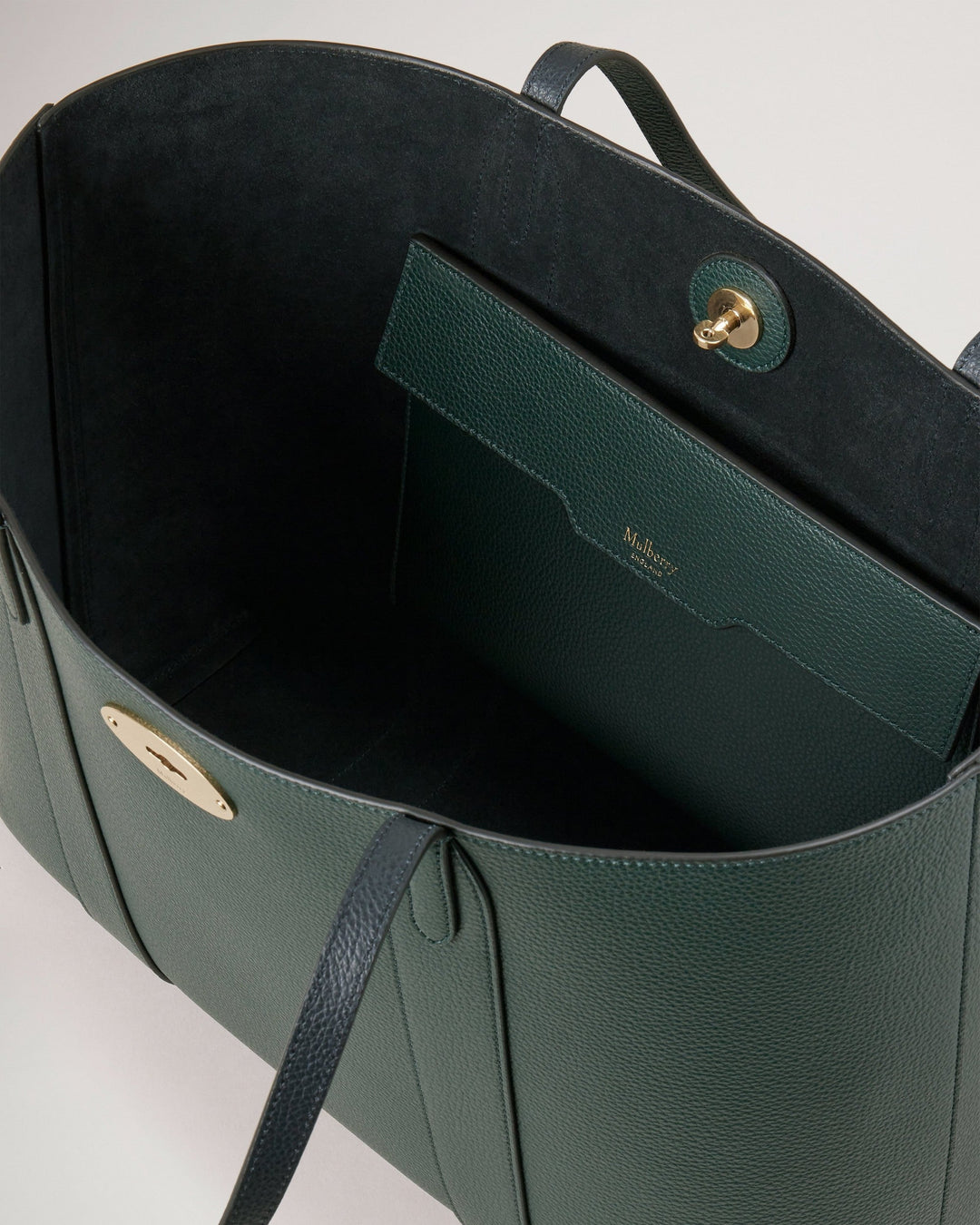 Bayswater Tote Mulberry Green Small Classic Grain