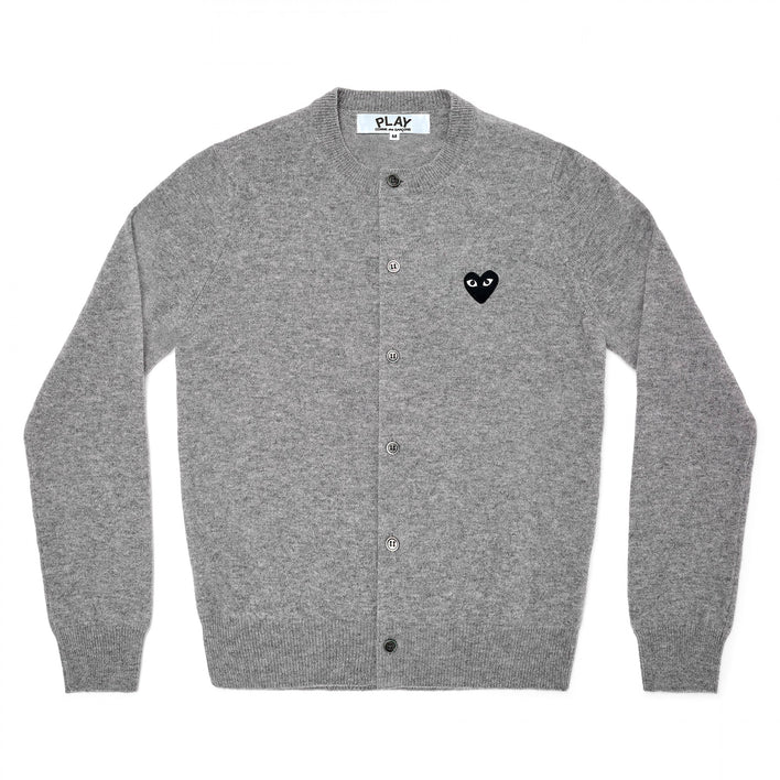 Round-Neck Black Emblem Cardigan Unisex