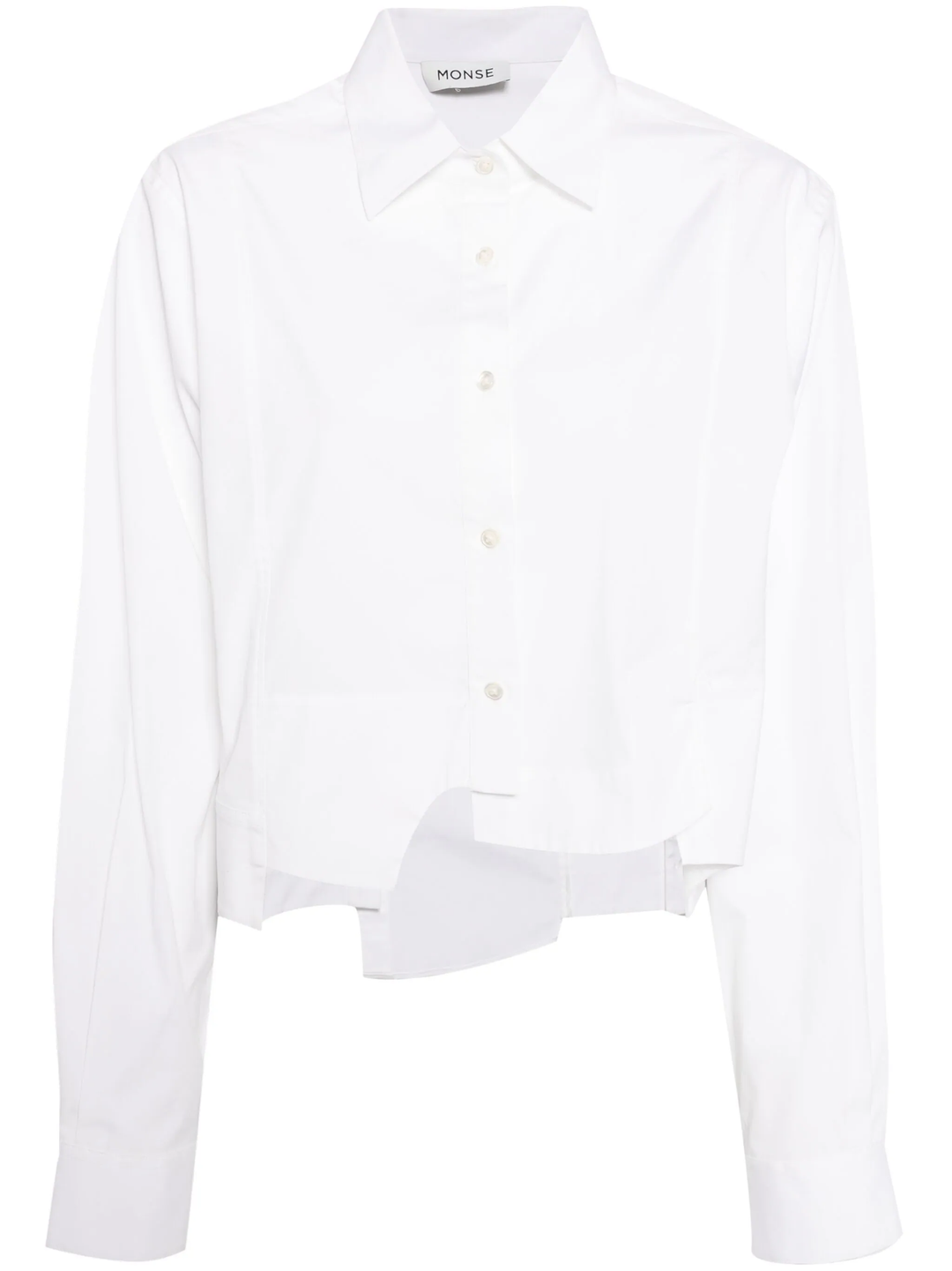 Deconstructed Cropped Button Down Blouse