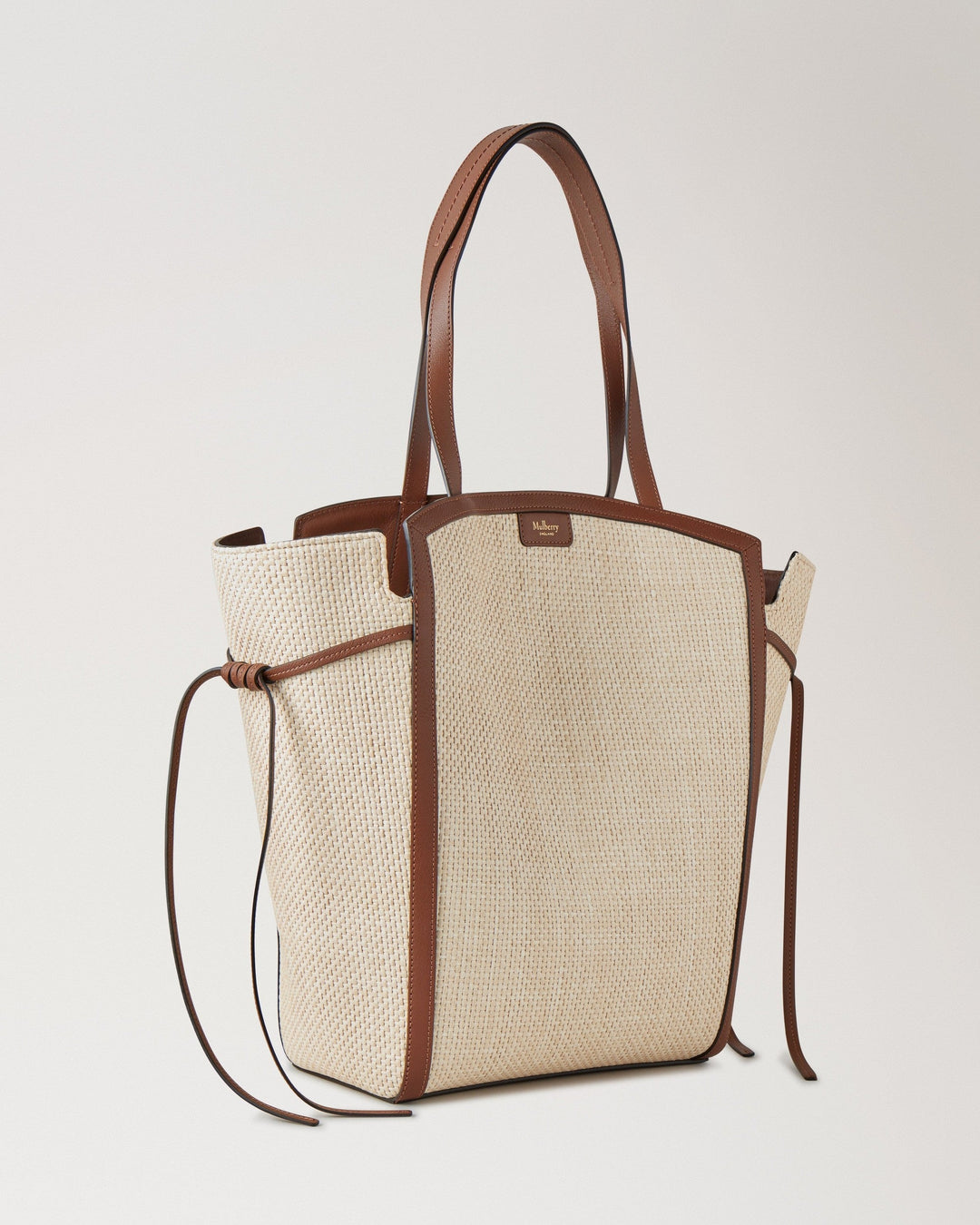 Clovelly Tote Ecru & Bright Oak Raffia