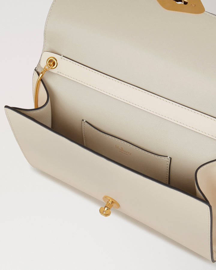 Lana Clutch Eggshell High Gloss Leather