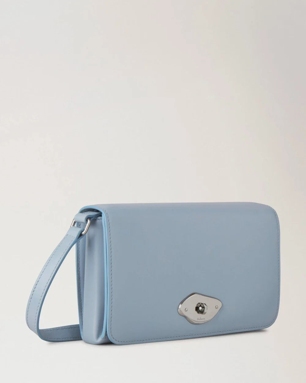 Lana Wallet On Strap Poplin Blue High Gloss Leather