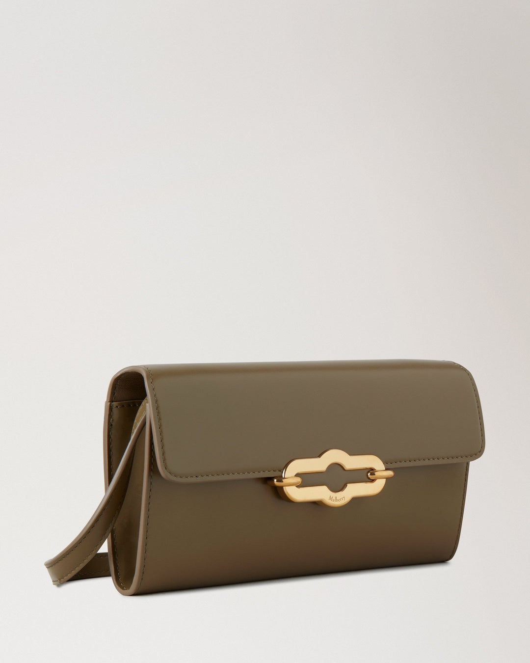 Pimlico Wallet On Strap Linen Green Super Lux Calf