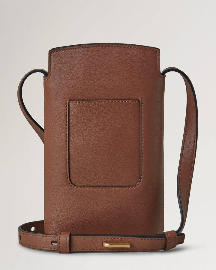 Clovelly Phone Pouch Bright Oak Micro Classic Grain