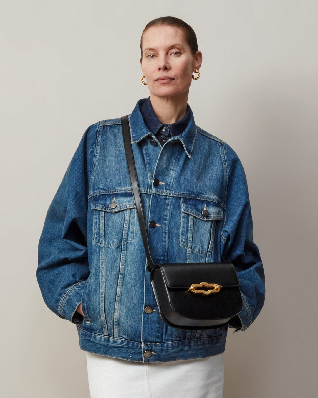 Pimlico Satchel Black & Brass Super Lux Calf