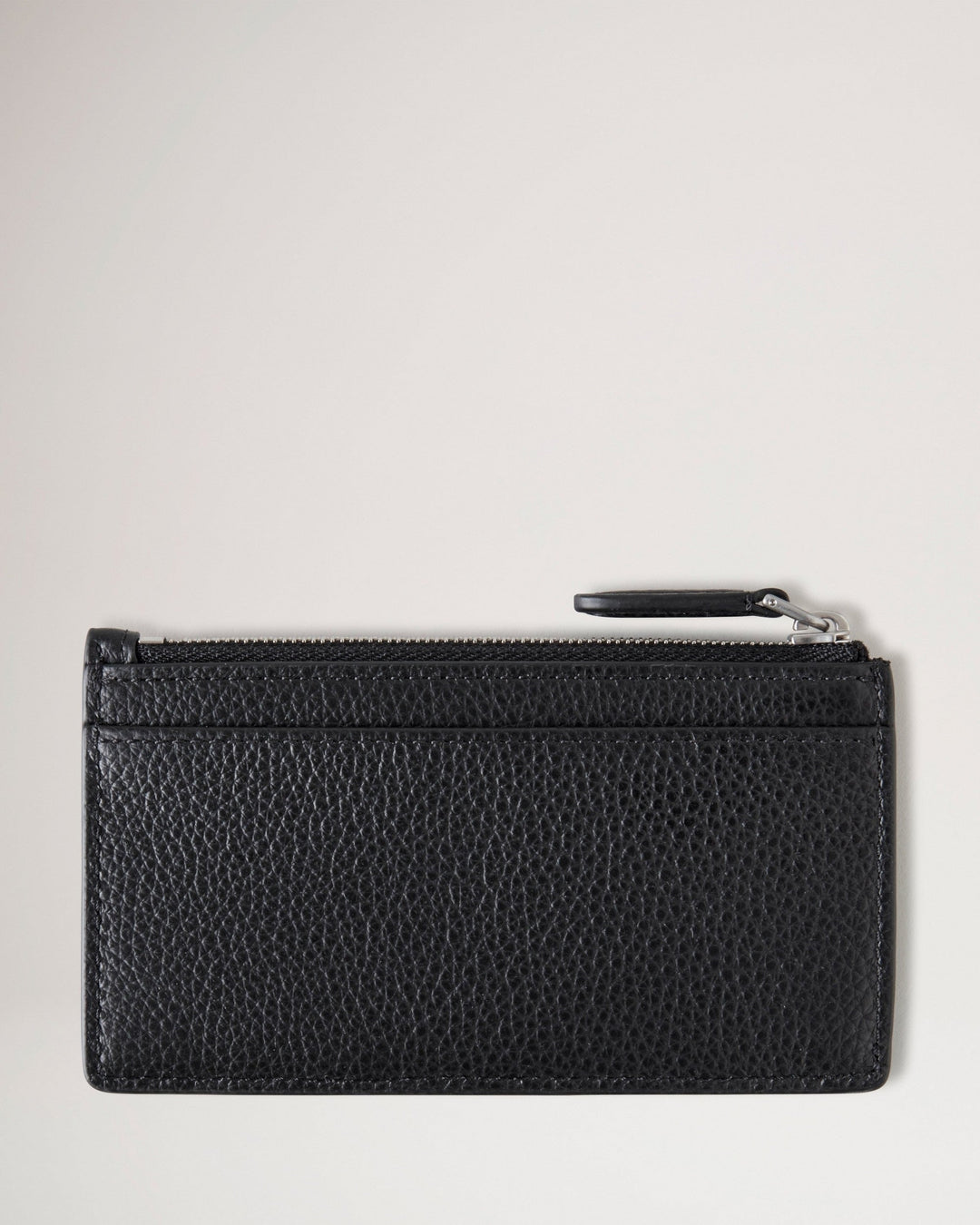 Continental Zipped Long Card Holder Black Small Classic Grain