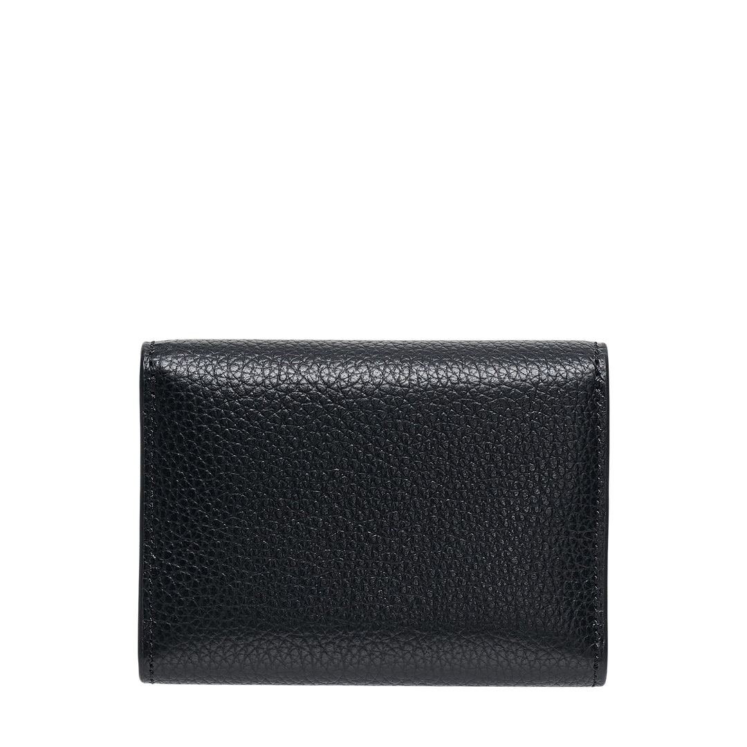 Darley Concertina Wallet Black Small Classic Grain