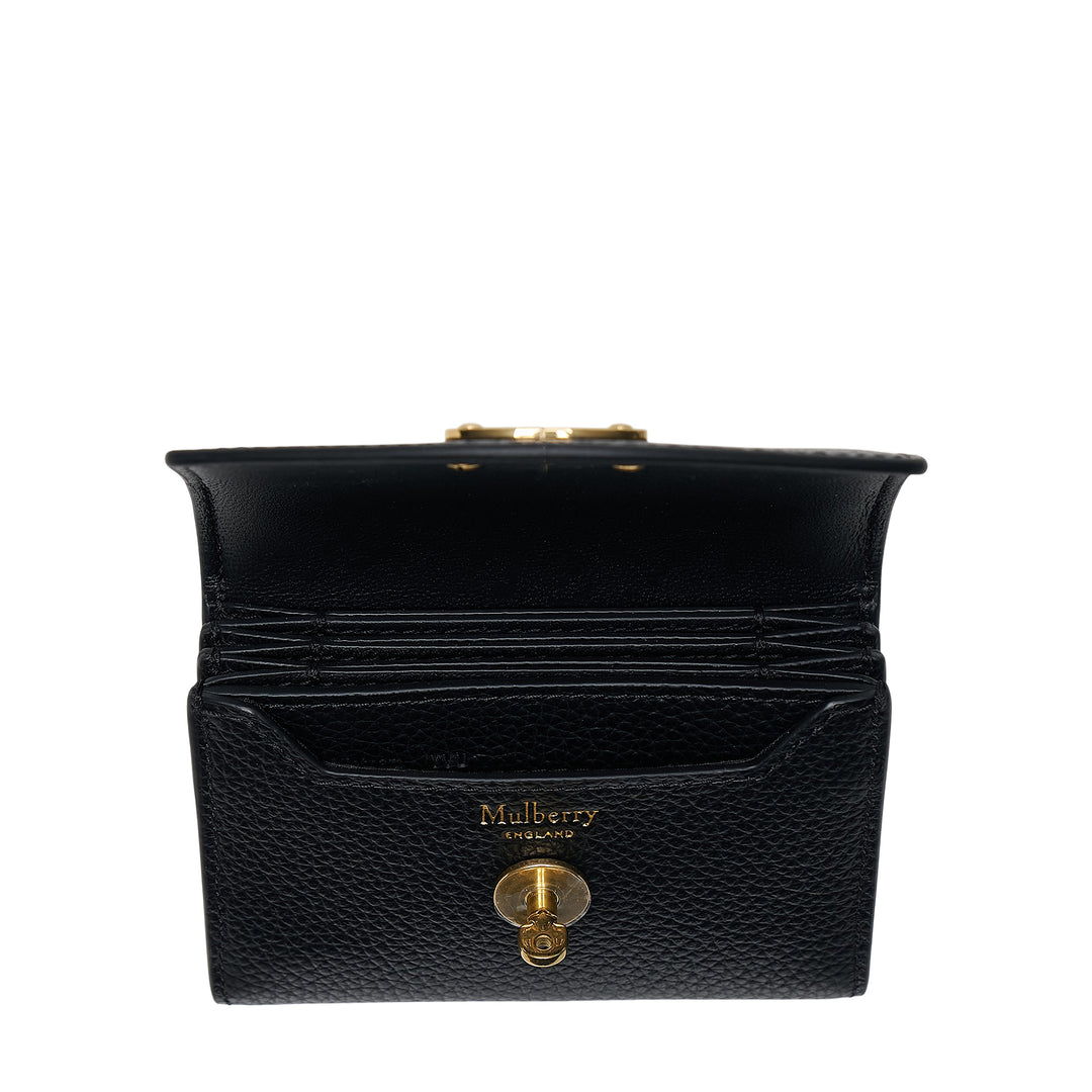 Darley Concertina Wallet Black Small Classic Grain