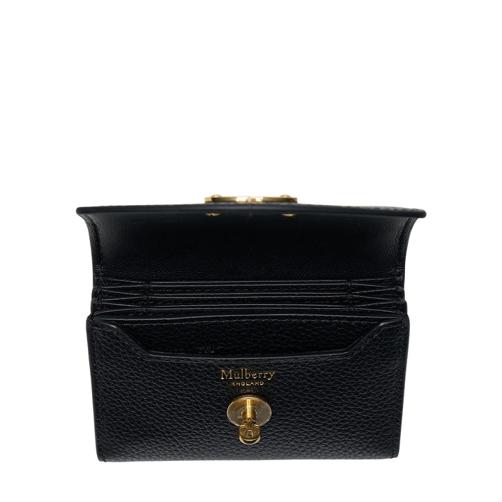 Darley Concertina Wallet Black Small Classic Grain