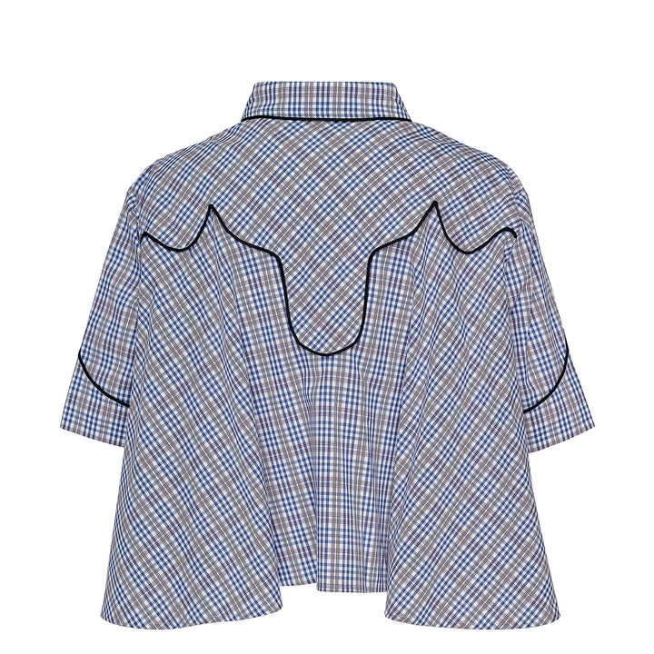 Check Western Pocket Crop Shirt