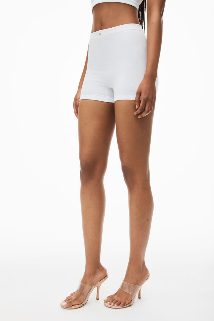 Bike Short In In Seamless Ribbed Knit