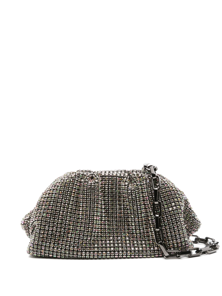 Multi Rhinestone Chainmail Clutch Bag