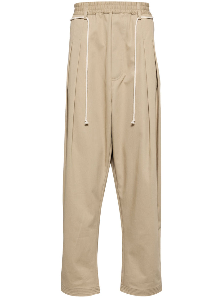 Pleated Drawstring Trousers