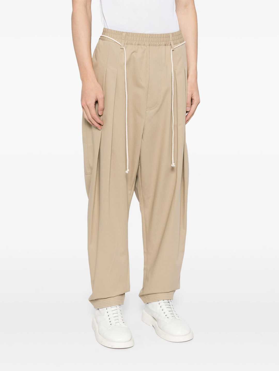 Pleated Drawstring Trousers