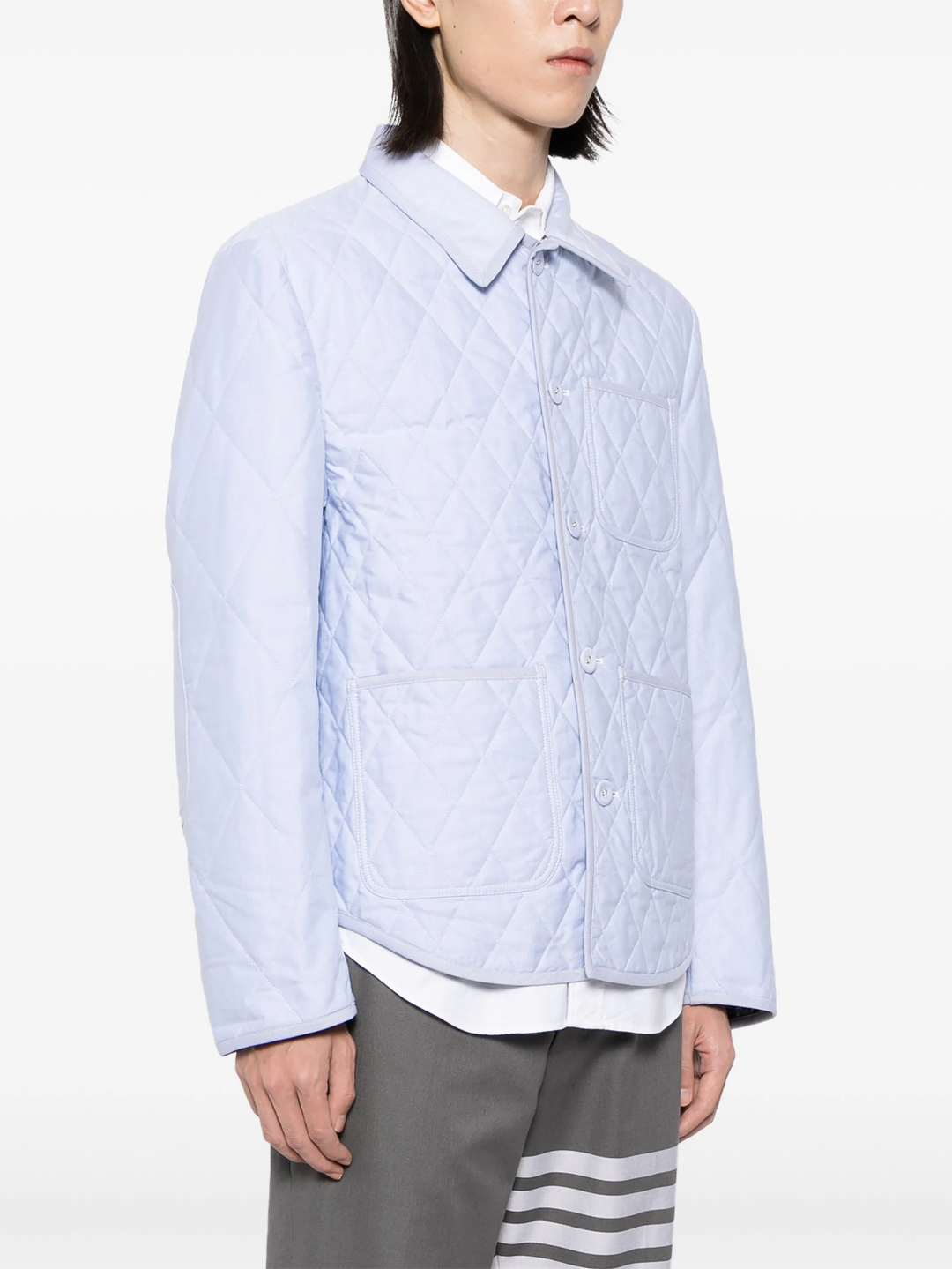 Quilted Down Oxford Shirt Jacket