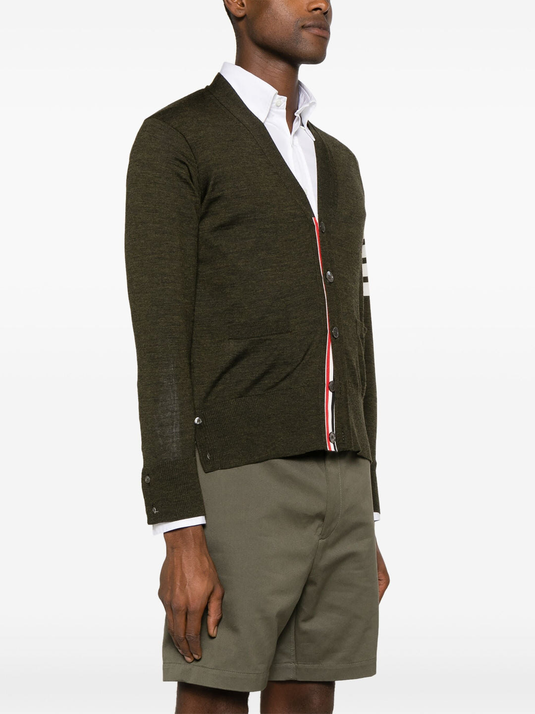 Fine Merino Wool 4-Bar Classic Cardigan