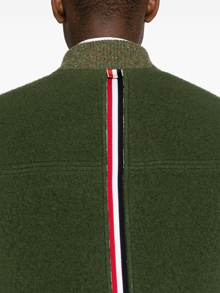 Bomber With Rwb Stripe In Wool Men