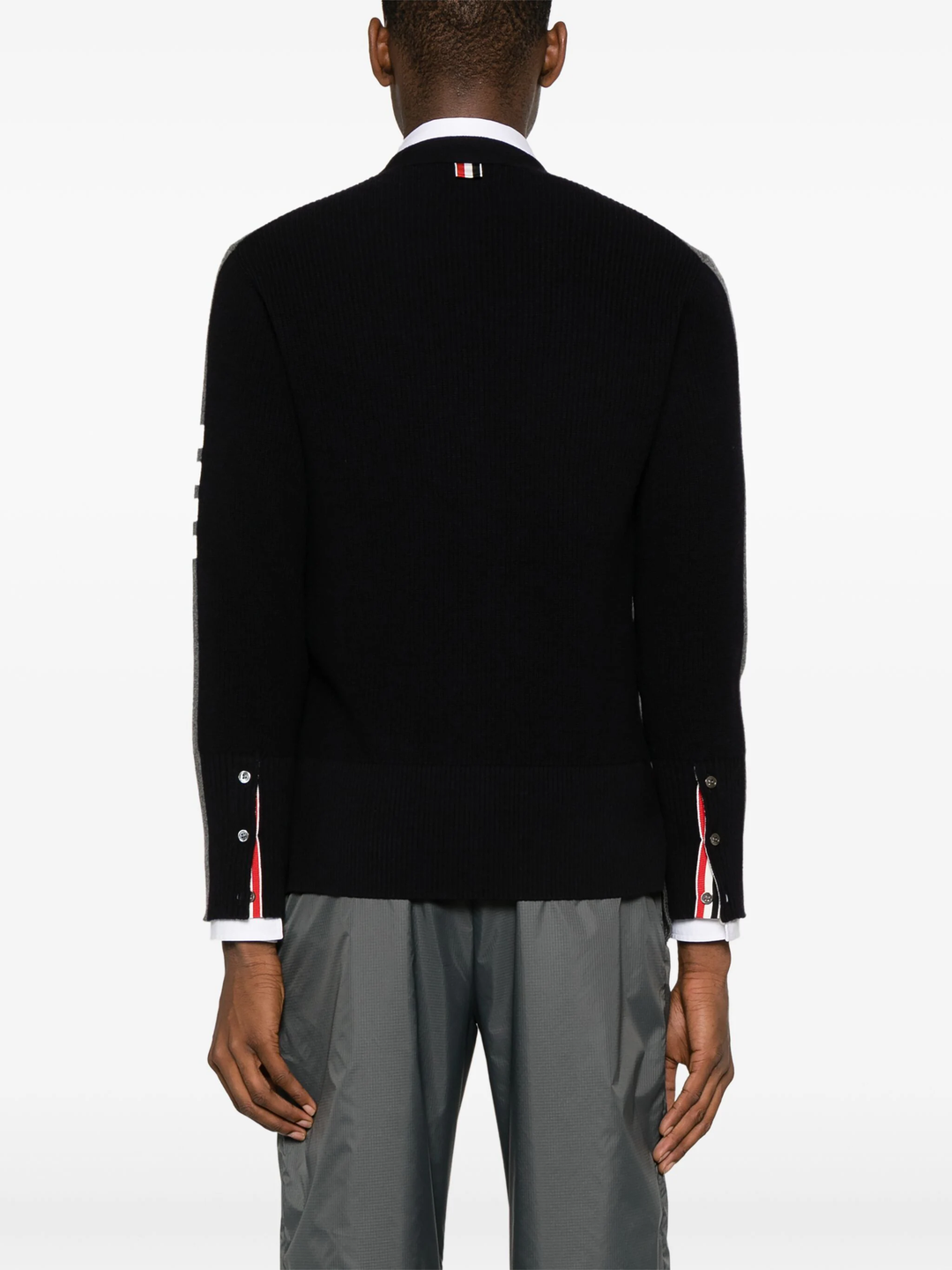 Merino Wool 2 In 1 Half 4-Bar Cardigan Men