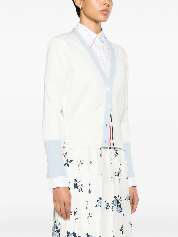 Classic Cotton Blue Rose Icon Cardigan Women