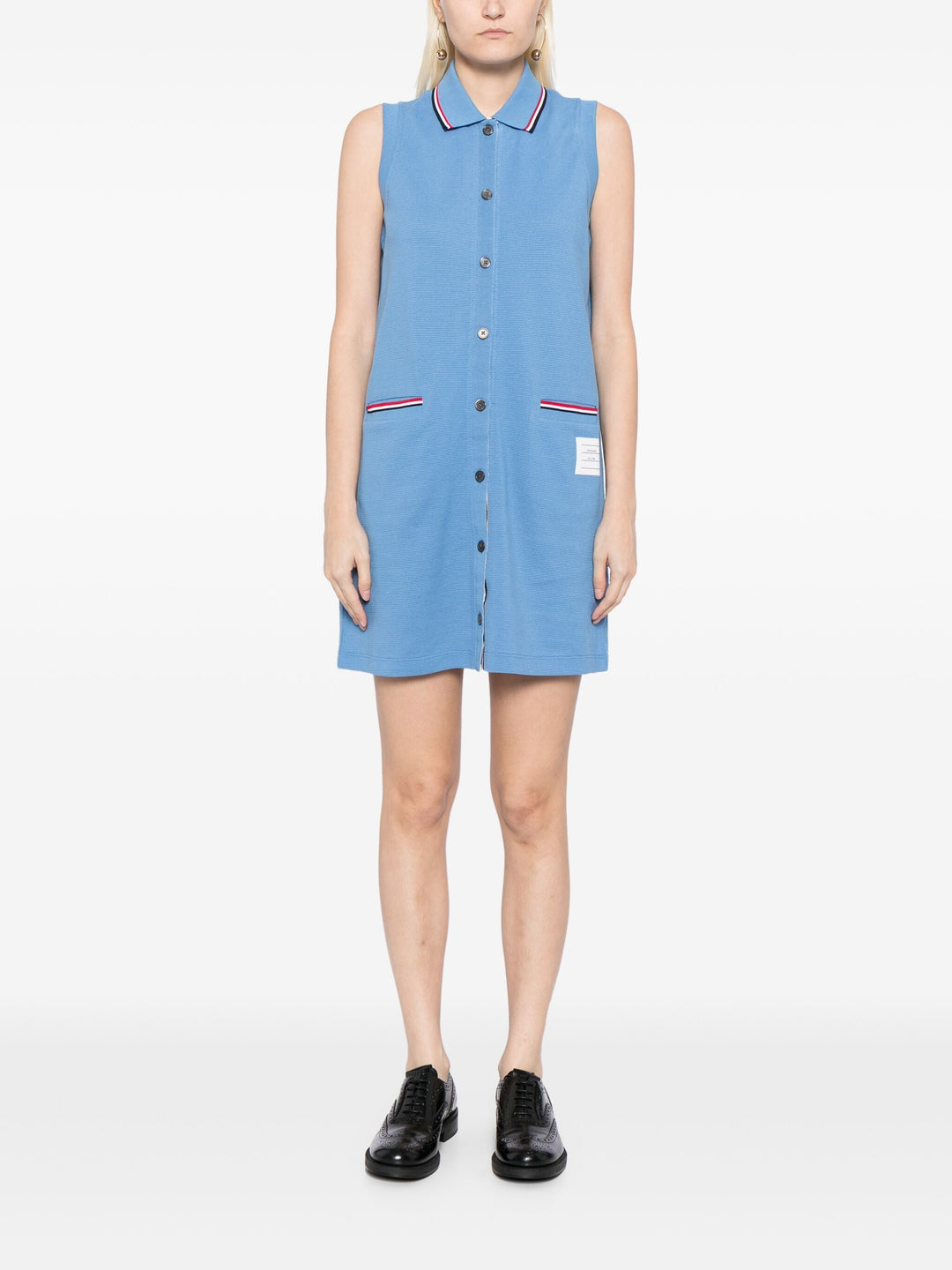 Sleeveless Point Collar Dress Women