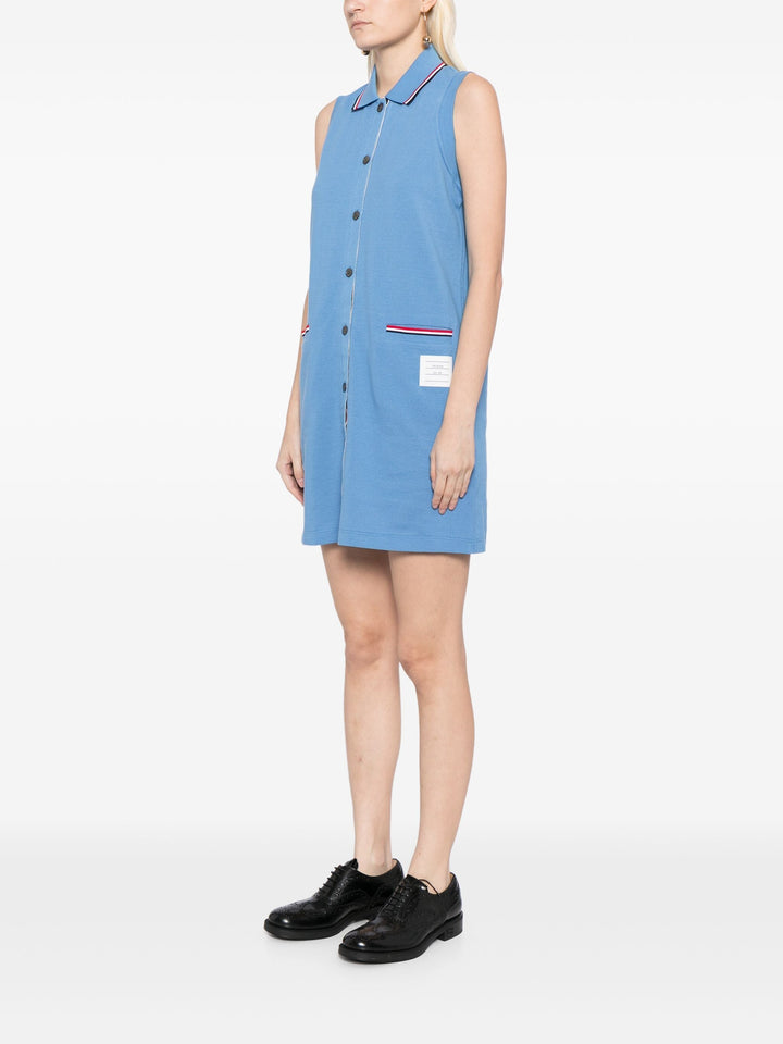 Sleeveless Point Collar Dress Women
