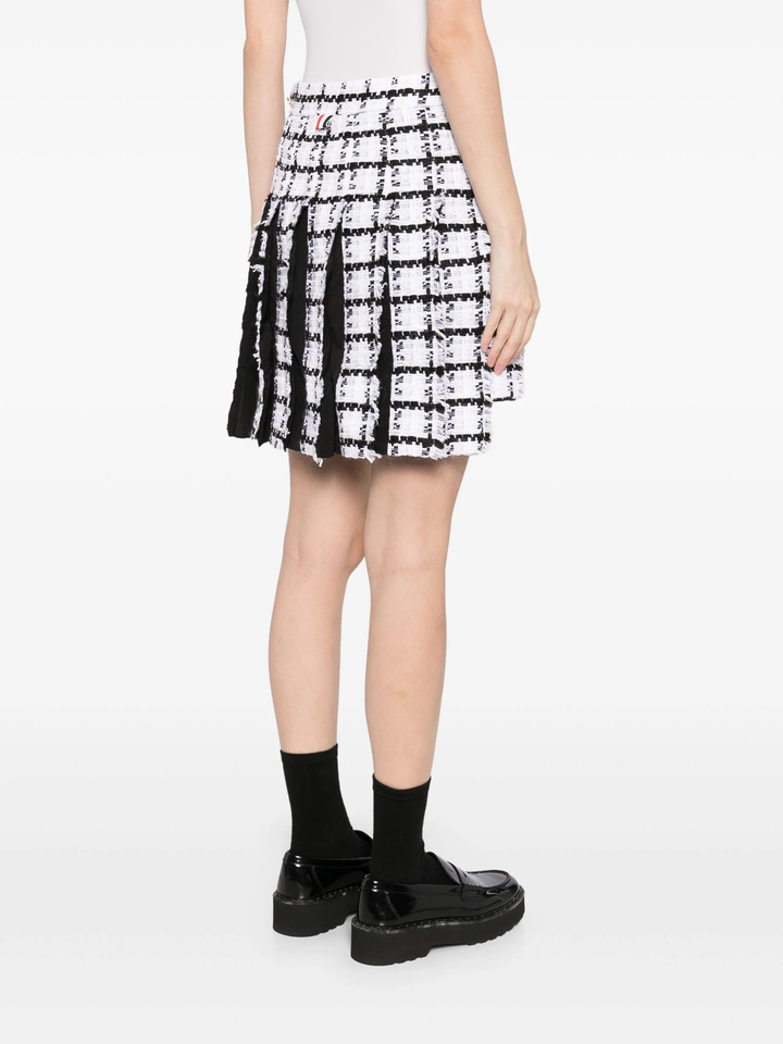 Mini Dropped Back Pleated Skirt