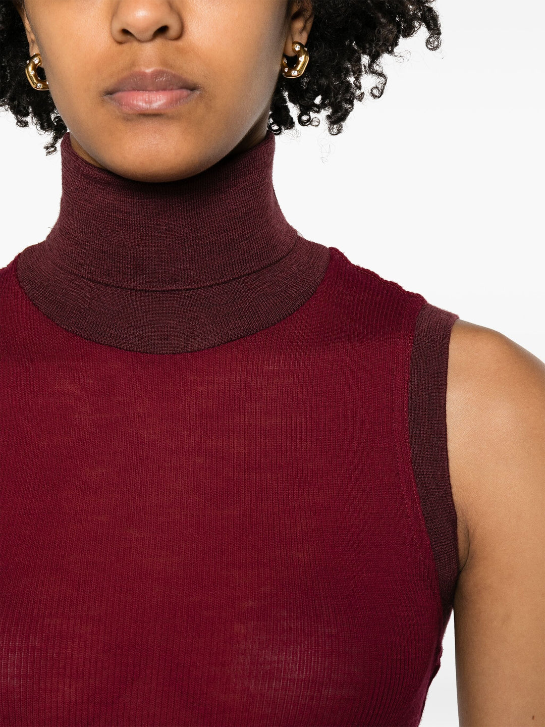 Sleeveless Turtleneck Top Women