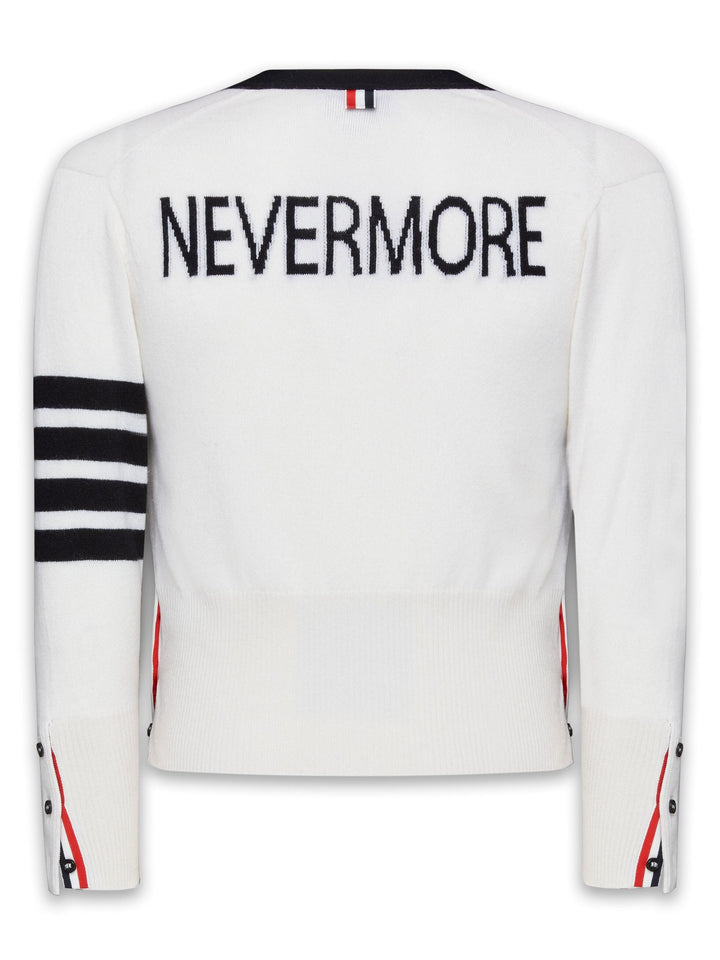 Cashmere Nevermore Intarsia 4-Bar Classic Short Cardigan