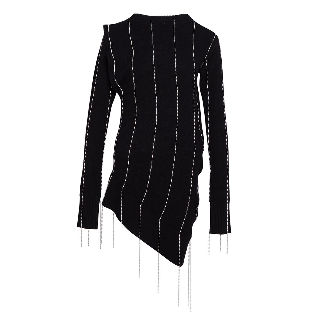 Chalk Stripe Knit Pullover