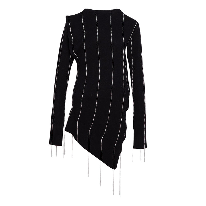 Chalk Stripe Knit Pullover