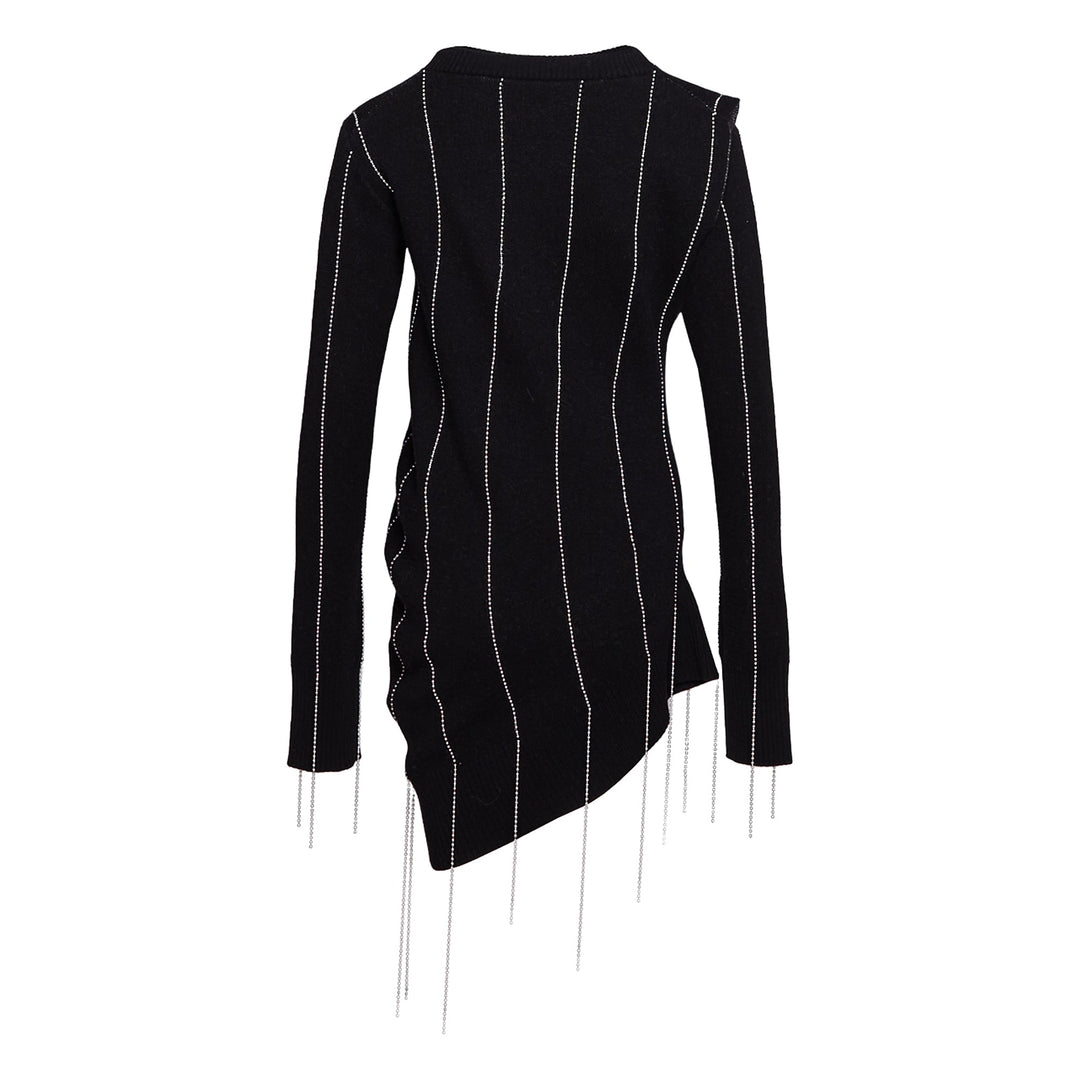 Chalk Stripe Knit Pullover