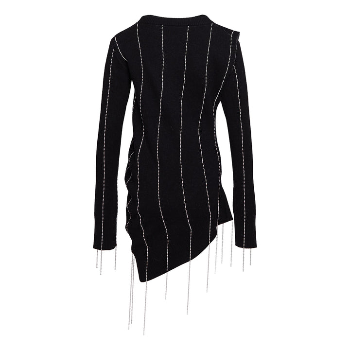 Chalk Stripe Knit Pullover