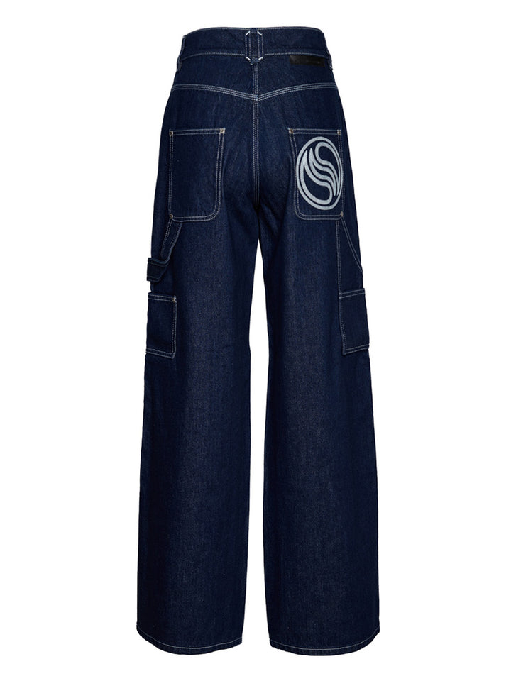 Dark Blue S-Wave Cargo Jeans