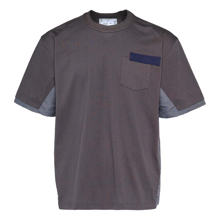 Nylon Twill X Cotton Jersey T-Shirt