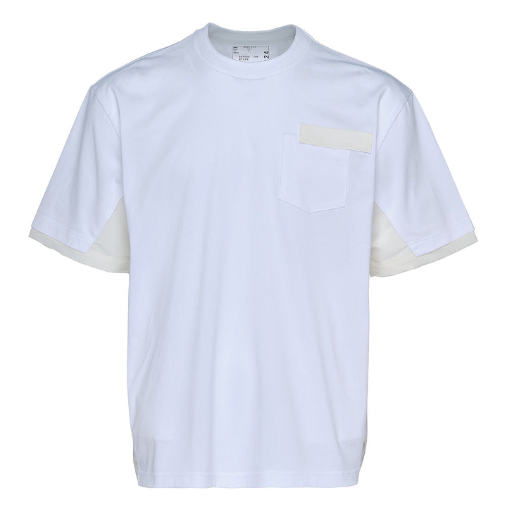 Nylon Twill X Cotton Jersey T-Shirt