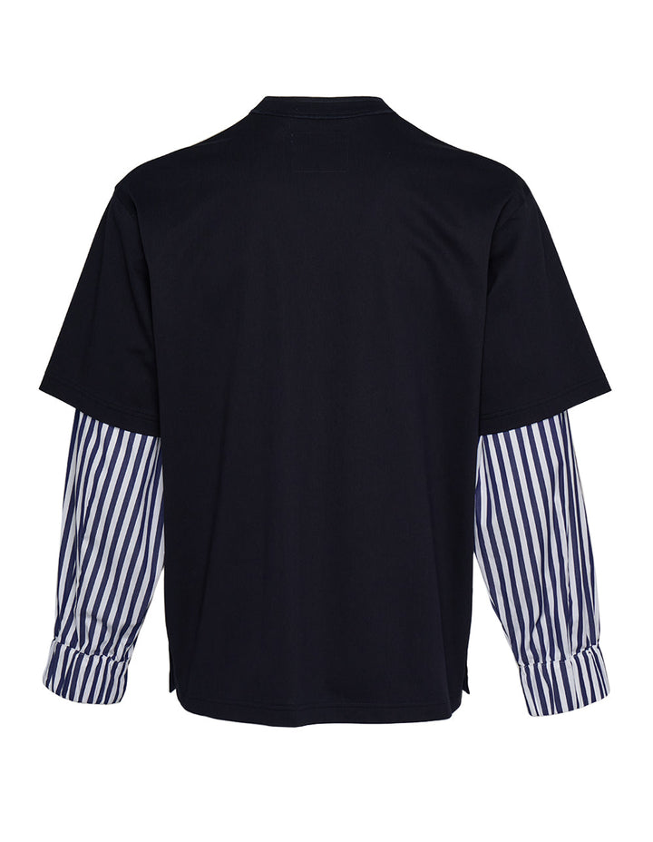 Cotton Poplin x Cotton Jersey T-Shirt