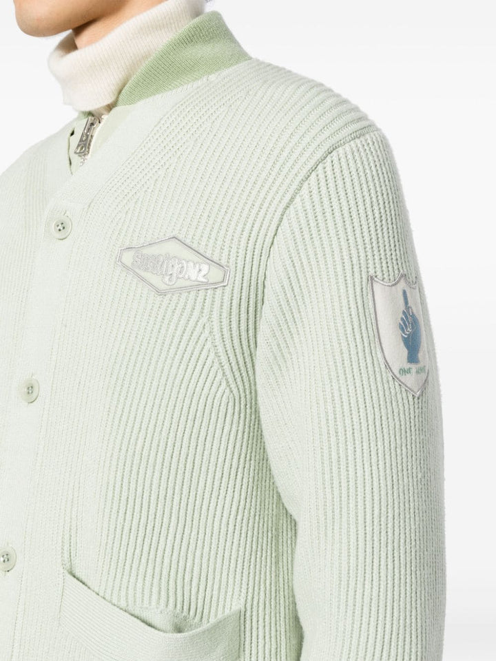 sacai Gonz Multi Patch Nylon Twill X Knit Cardigan