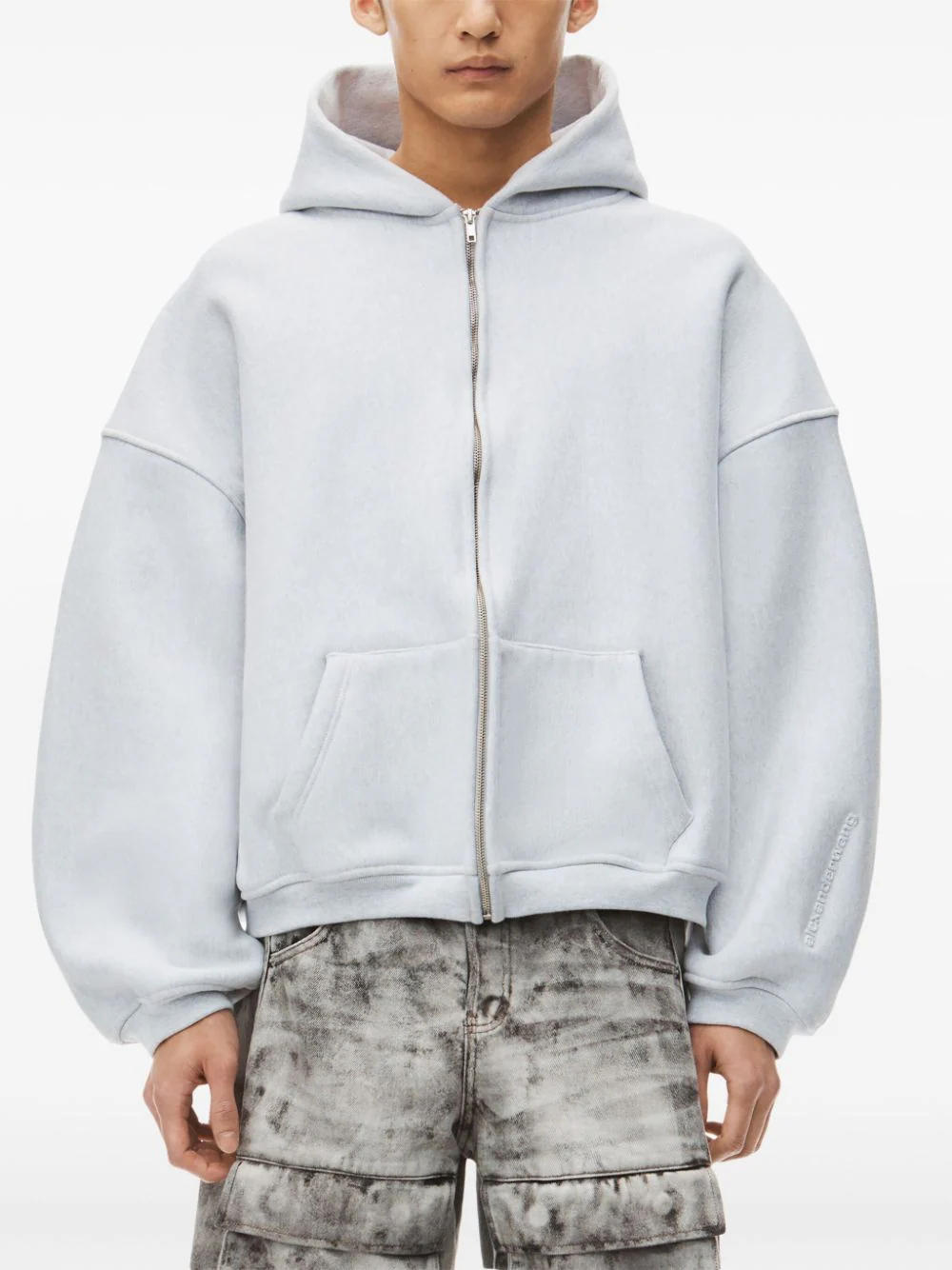 Oversized Logo Embroidered Hoodie In Cotton