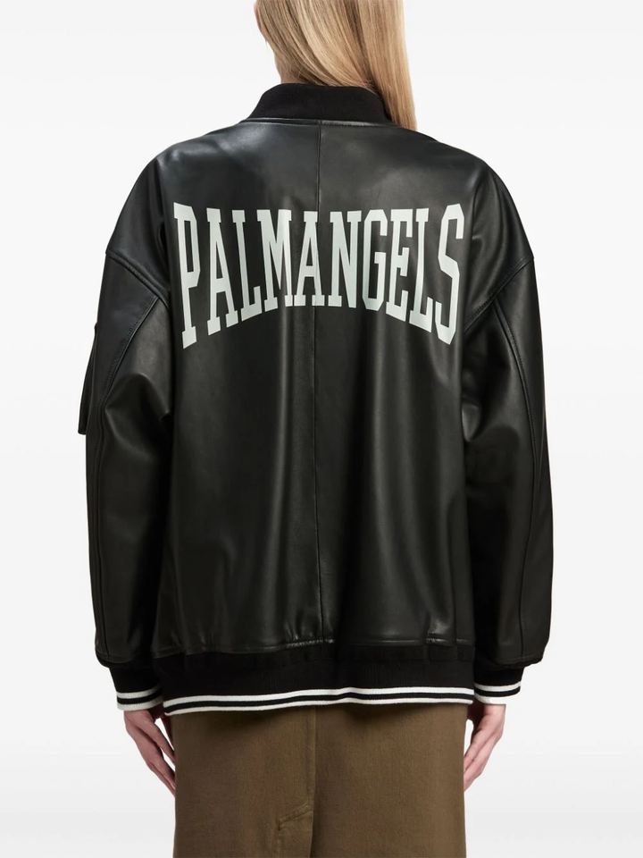 College Leather Bomber